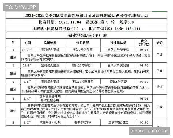 裁判报告的关键要素与判罚依据解析